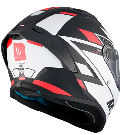 Helmet MT STINGER 2 ZIVZE B5 MATT BLACK/WHITE/RED