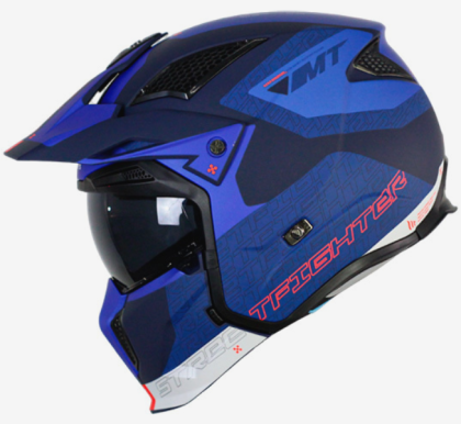 КАСКА MT STREETFIGHTER S TOTEM  C17 MATT 2 PEARL BLUE 