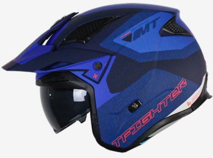 HELMET MT STREETFIGHTER S TOTEM C17 MATT 2 PEARL BLUE