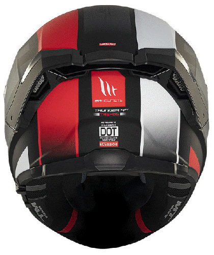 Helmet MT THUNDER 4 SV TREADS B5 MATT GRAY/RED