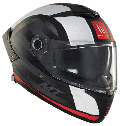 Helmet MT THUNDER 4 SV TREADS B5 MATT GRAY/RED