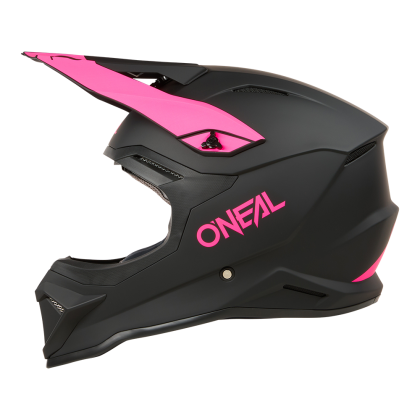 Helmet O'NEAL 1SERIES SOLID BLACK/PINK V.24