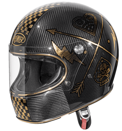 Каска PREMIER TROPHY CARBON NX GOLD CHROMED