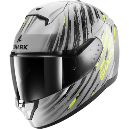 Casca SHARK RIDILL 2 ASSYA GLOSS GREY/NEGRU/GALBEN FLUO