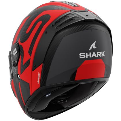 Каска SHARK SPARTAN RS CARBON SHAWN BLACK/RED MATT