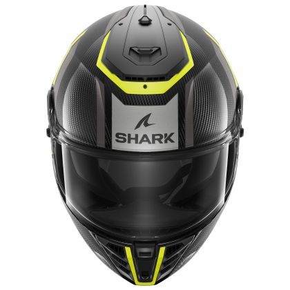 Casca SHARK SPARTAN RS CARBON SHAWN LUCIOS NEGRU/GRI/GALBEN FLUO