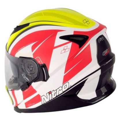 Casca Moto NITRO NRS-01 PURSUIT BLANC/SYEL/ROSU