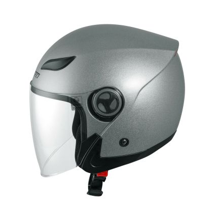 A-PRO ENGRAVE SILVER Scooter Helmet