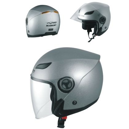 A-PRO ENGRAVE SILVER Scooter Helmet