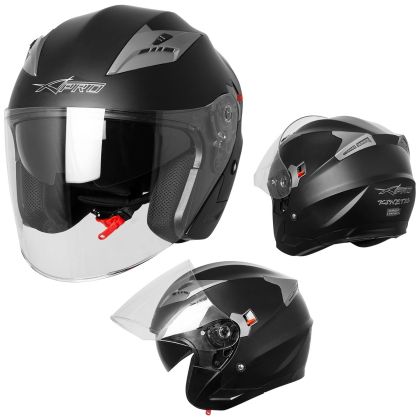 Scooter helmet A-PRO KINETIC MATT BLACK