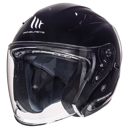 SCOOTER HELMET MT AVENUE SOLID GLOSS BLACK