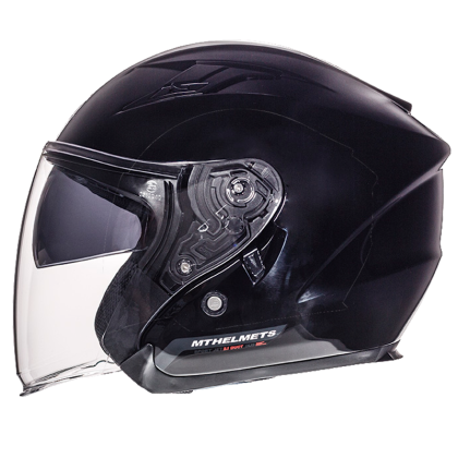 SCOOTER HELMET MT AVENUE SOLID GLOSS BLACK