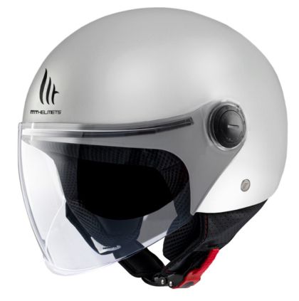 SCOOTER HELMET MT STREET S SOLID A0 WHITE