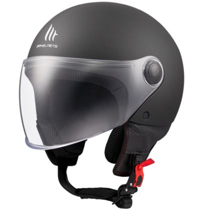 SCOOTER HELMET MT STREET S SOLID A1 MATT BLACK