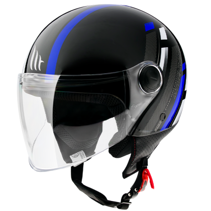 MT STREET SCOPE GLOSS BLUE SCOOTER HELMET