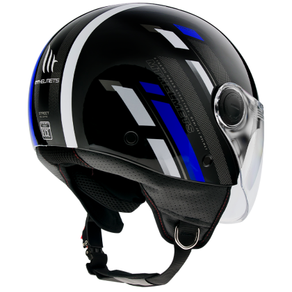 MT STREET SCOPE GLOSS BLUE SCOOTER HELMET