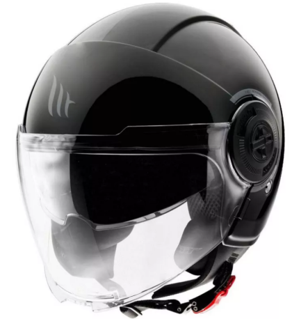 SCOOTER HELMET MT VIALE S SOLID A1 GLOSS BLACK