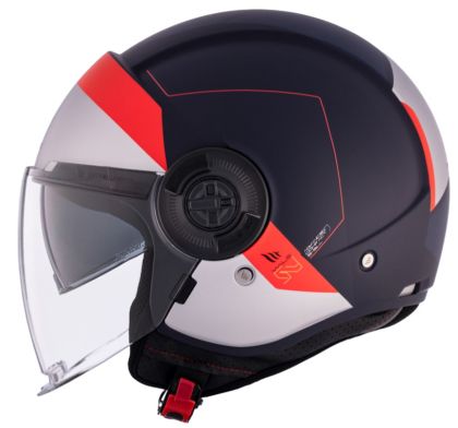 SCOOTER HELMET MT VIALE S SV 68 UNIT D7 MATT BLUE/WHITE/RED