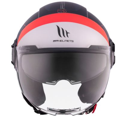 SCOOTER HELMET MT VIALE S SV 68 UNIT D7 MATT BLUE/WHITE/RED