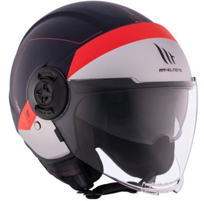 SCOOTER HELMET MT VIALE S SV 68 UNIT D7 MATT BLUE/WHITE/RED