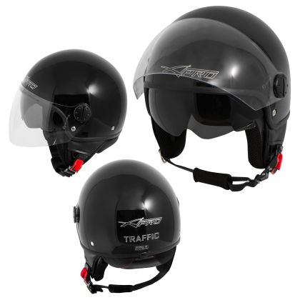 Scooter helmet TRAFFIC BLACK