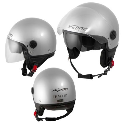 Scooter helmet TRAFFIC SILVER