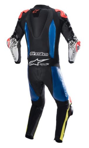 ALPINESTARS GP TECH V4 BLACK/BLUE/YELLOW leather kit