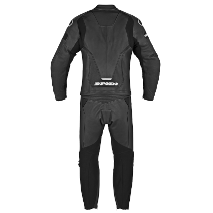 LEATHER MOTORCYCLE TEAM SPIDI LASER TOURING BLACK 2PC