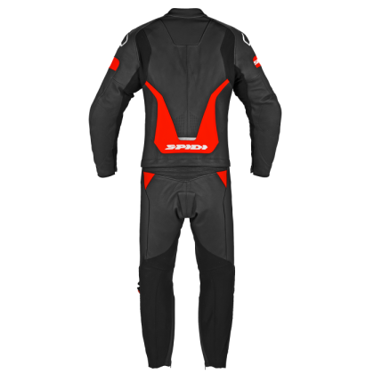 LEATHER MOTORCYCLE TEAM SPIDI LASER TOURING Red/Black 2PC