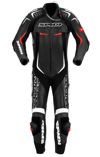 SPIDI TRACK Perforated REPLICA EVO BLACK/WHITE Camo Leather Motorcycle Gear