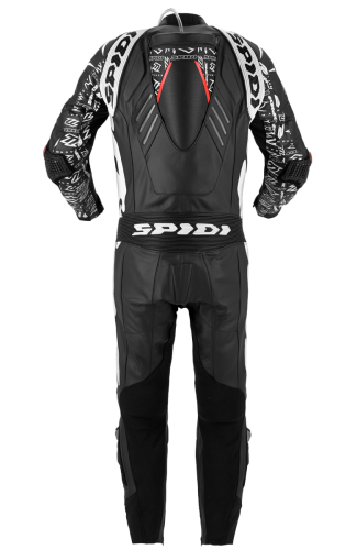 SPIDI TRACK Perforated REPLICA EVO BLACK/WHITE Camo Leather Motorcycle Gear