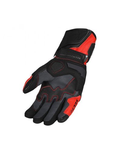 Leather motorcycle gloves SECA ATOM RED