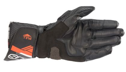 LEATHER GLOVES ALPINESTARS SP-8 V3 BLACK/FLUO/RED