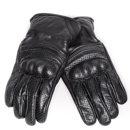 BLACK BIKE BOBBER PERFORATED leather gloves