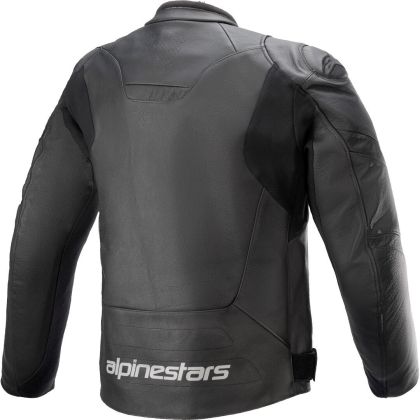 ALPINESTARS FASTER V2 LEATHER MOTORCYCLE JACKET BLACK/BLACK