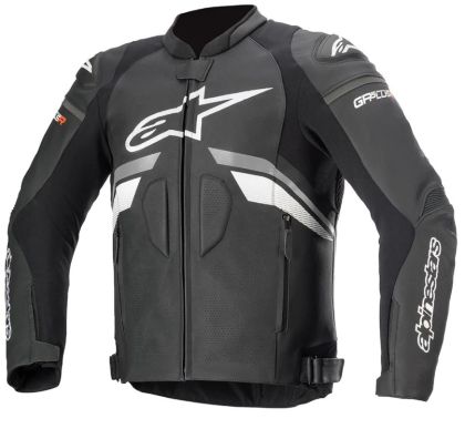 Кожено яке ALPINESTARS GP PLUS R V3 BLACK/WHITE