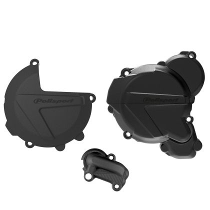 Kit protectii ambreiaj si starter POLISPORT KTM 250.300 EXC/XC-W KIT PROTECTOR NEGRU 2017-22