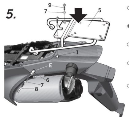 SHAD H0FM65ST Kit de montare a carcasei