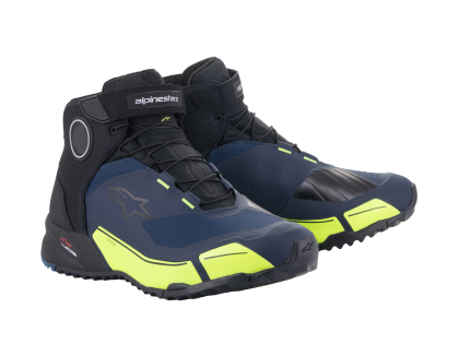 Μπότες μοτοσυκλέτας ALPINESTARS CR-X Drystar® ΜΑΥΡΟ/ΜΠΛΕ/ΚΙΤΡΙΝΟ