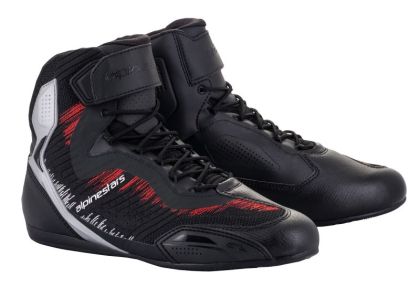 Motorcycle Boots ALPINESTARS FASTER-3 RIDEKNIT BLACK/RED/SILVER