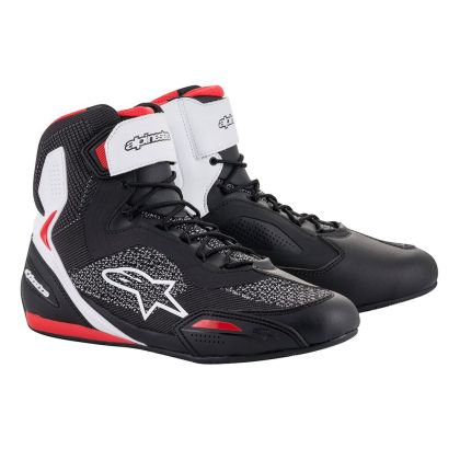 Motorcycle Boots ALPINESTARS FASTER-3 RIDEKNIT BLACK/WHITE/RED