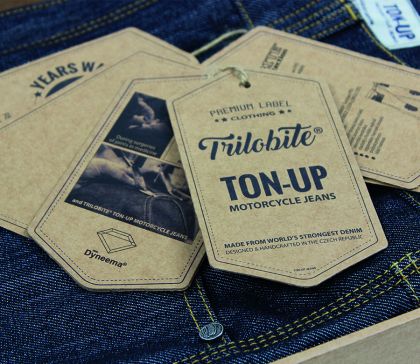 Motorcycle jeans TRILOBITE 1860 TON-UP dark blue slim fit