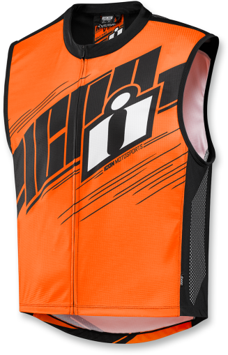 Motorcycle vest ICON Mil Spec 2 Vest Fluorescent Orange