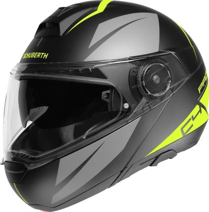 SCHUBERTH C4 PRO MERAK BLACK/GRAY/YELLOW motorcycle helmet