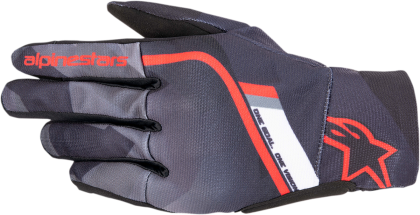 Motorcycle gloves ALPINESTARS REEF BLACK/CAMO/RED