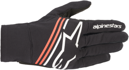 Motorcycle gloves ALPINESTARS REEF Black/White/Red Fluorescent