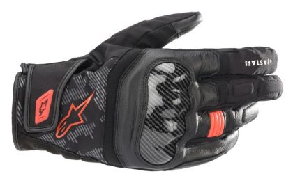 Motorcycle gloves ALPINESTARS SMX-Z DRYSTAR BLACK/FLUO RED