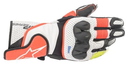 Motorcycle gloves ALPINESTARS SP-2 V3 WHITE/RED