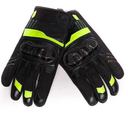 Motorcycle gloves BLACK BIKE BRAKE TOUCH YELLOW