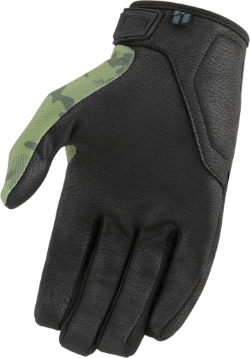 Motorcycle gloves ICON HOOLIGAN CE - GREEN CAMO